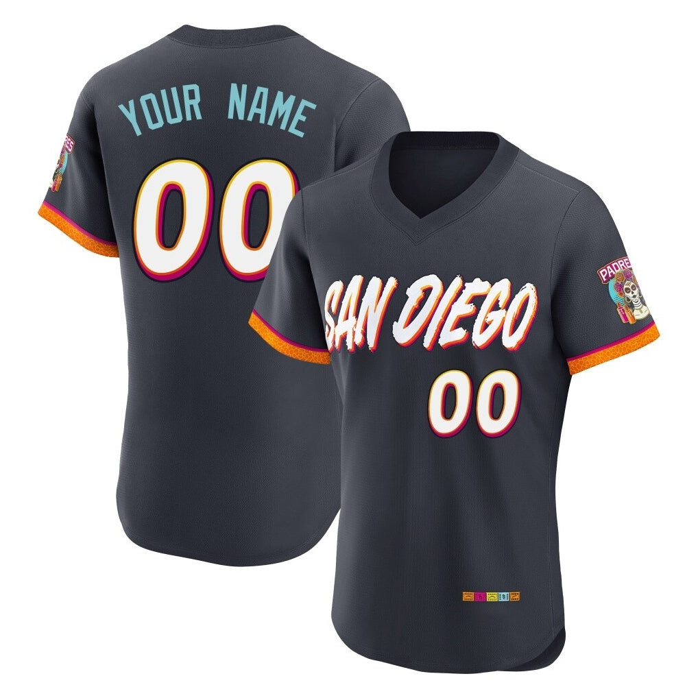 Custom S.Diego Padres Obsidian 2026 City Connect Limited Elite Home Game T-shirt Any Name & Number Gdoa Stitched Jerseys