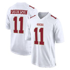 SF.49ers #11 Demarcus Robinson Player White Fashion Home Game Gdoa Stitched Jerseys