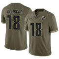 A.Falcons #18 Kirk Cousins Player Olive Salute To Service Limited Gdoa Stitched Jerseys