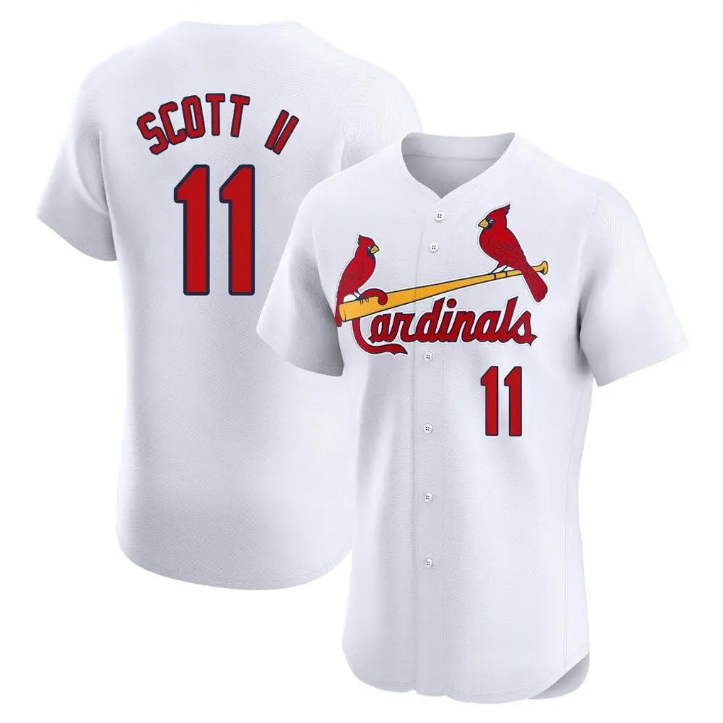 St. Louis Cardinals #11 Victor Scott II Player White Home Limited Elite Fdoa Stitched Jerseys