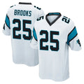C.Panthers #25 Jonathon Brooks Player White Game Gdoa Stitched Jerseys