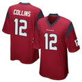 H.Texans #12 Nico Collins Player Red Home Game Gdoa Stitched Jerseys