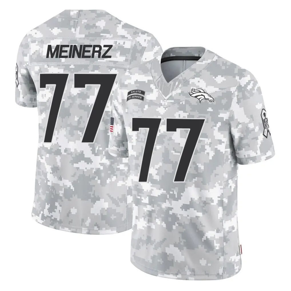 D.Broncos #77 Quinn Meinerz Player Arctic Camo Salute To Service Limited Gdoa Stitched Jerseys