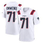 NE.Patriots #71 Mike Onwenu Player White Home Game Gdoa Stitched Jerseysv