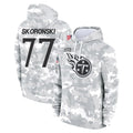 T.Titans #77 Peter Skoronski Player Camo Arctic Salute to Service Pullover Hoodies Home Game Gdoa Stitched Jerseys