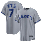 KC.Royals #7 Bobby Witt Jr. Player Grey Road Game Home Gdoa Stitched Jerseys