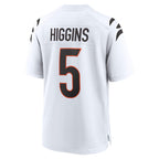 C.Bengals #5 Tee Higgins Player White Home Game Gdoa Stitched Jerseys