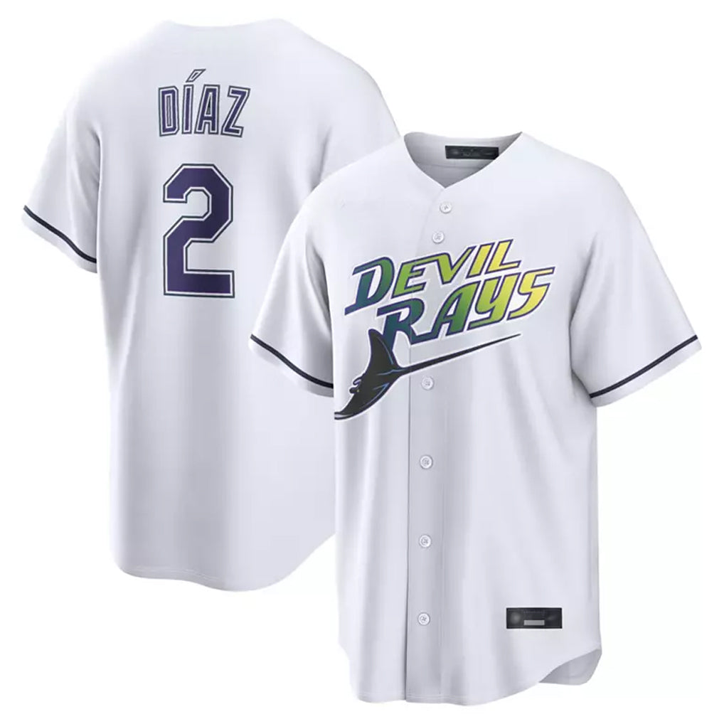 T.Bay Rays #2 Yandy Diaz Player White City Connect Home Fdoa Stitched Jerseys