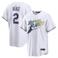 T.Bay Rays #2 Yandy Diaz Player White City Connect Home Fdoa Stitched Jerseys