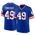 NY.Giants #49 Tremaine Edmunds Player Royal Classic Home Game Gdoa Stitched Jerseys