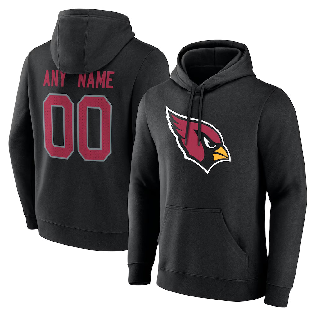 Custom A.Cardinals Black Salute to Service Pullover Hoodies Any Name & Numbers Gdoa Stitched Jerseys