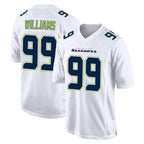 S.Seahawks #99 Leonard Williams Player White Tundra Fashion Home Game Gdoa Stitched Jerseys