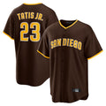 S.Diego Padres #23 Fernando Tatis Jr Player Brown Alternate Replica Game Fdoa Stitched Jerseys