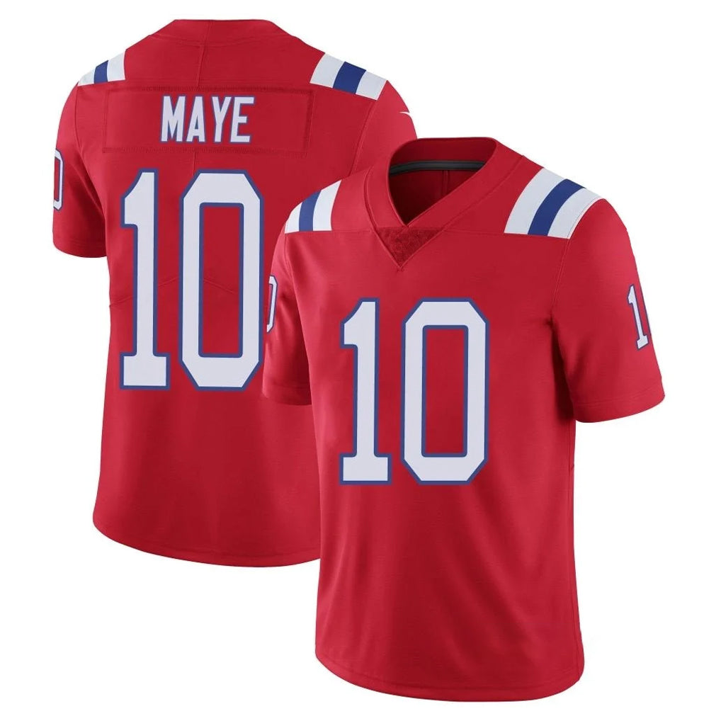 NE.Patriots #10 Drake Maye Player Red Vapor Untouchable Home Game Gdoa Stitched Jerseys