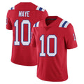 NE.Patriots #10 Drake Maye Player Red Vapor Untouchable Home Game Gdoa Stitched Jerseys