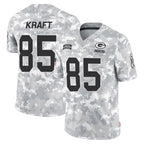 GB.Packers #85 Tucker Kraft Player Arctic Camo Salute To Service Limited Gdoa Stitched Jerseys