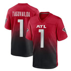 A.Falcons #1 Tua Tagovailoa Player Red Home Game Gdoa Stitched Jerseys