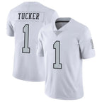 LV.Raiders #1 Tre Tucker Player White Limited Color Rush Home Game Gdoa Stitched Jerseys
