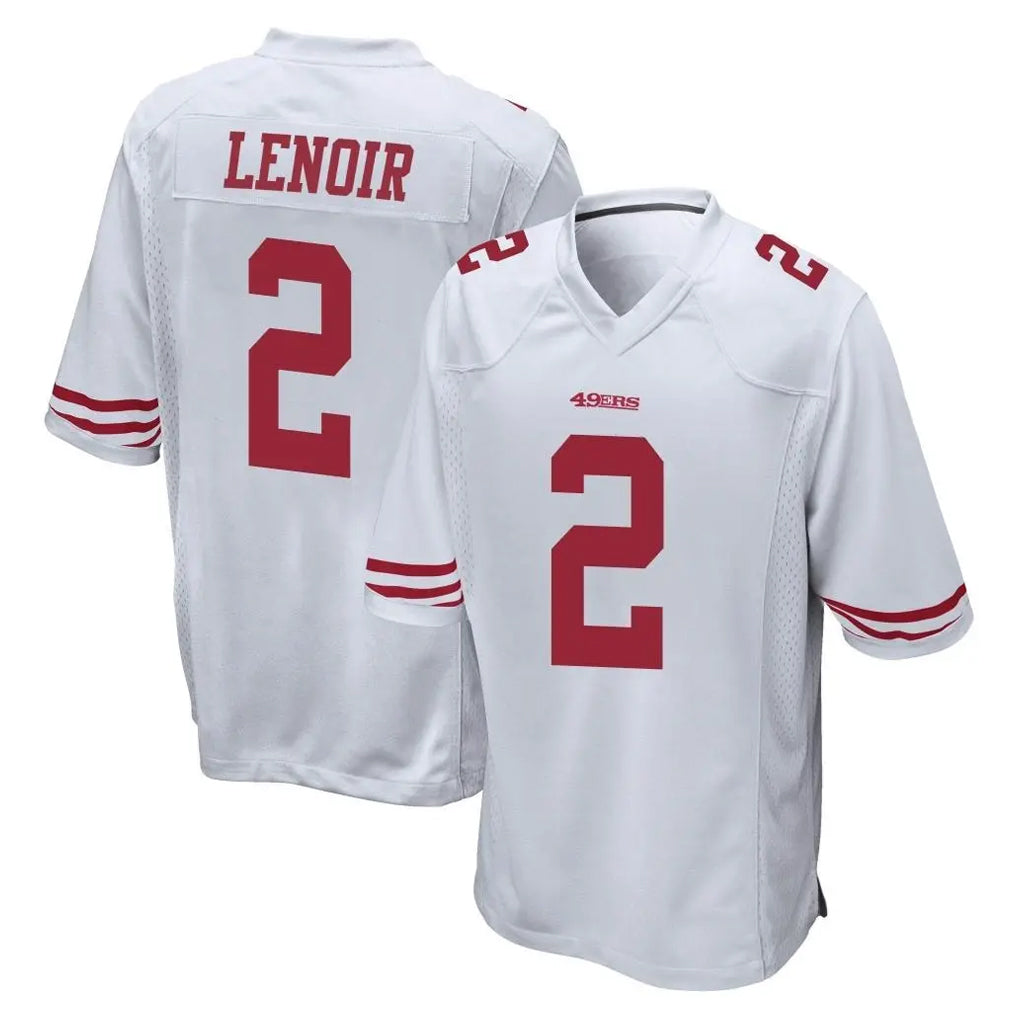 SF.49ers #2 Deommodore Lenoir Player White Home Game Gdoa Stitched Jerseys