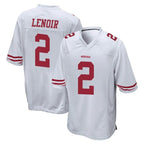 SF.49ers #2 Deommodore Lenoir Player White Home Game Gdoa Stitched Jerseys