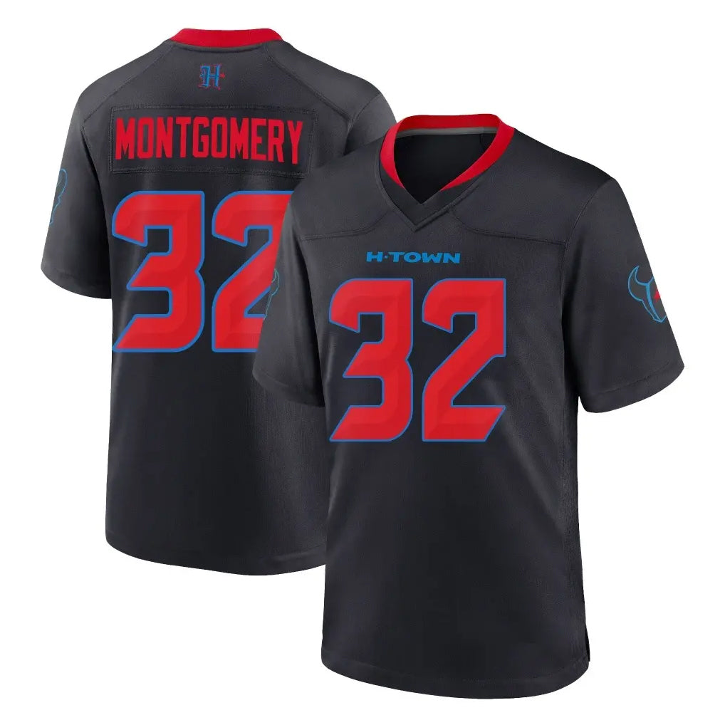 H.Texans #32 David Montgomery Player Navy 2nd Alternate Home Game Gdoa Stitched Jerseys