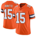 D.Broncos #15 Nik Bonitto Player Orange Vapor Untouchable Limited Home Game Ddoa Stitched Jerseys