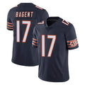 C.Bears #17 Tyson Bagent Player Navy Vapor Untouchable Limited Home Game Gdoa Stitched Jerseys
