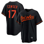 B.Orioles #17 Colton Cowser Player Black Home Game Gdoa Stitched Jerseys