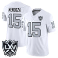 LV.Raiders #15 Fernando Mendoza Player White 2026 Vapor Limited Home Game Gdoa Stitched Jerseys