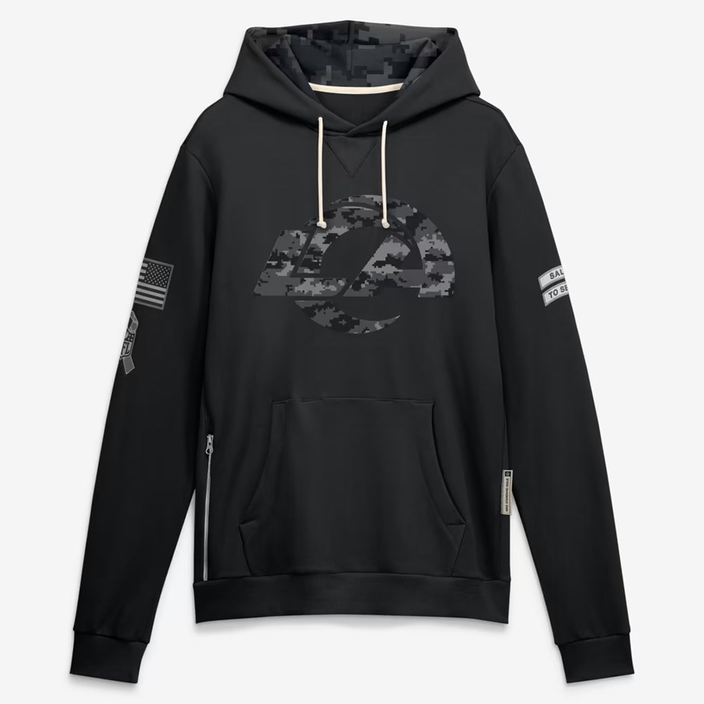 LA.Rams 2026 Black Logo Pullover Hoodies Limited Game Gdoa Stitched Jerseys