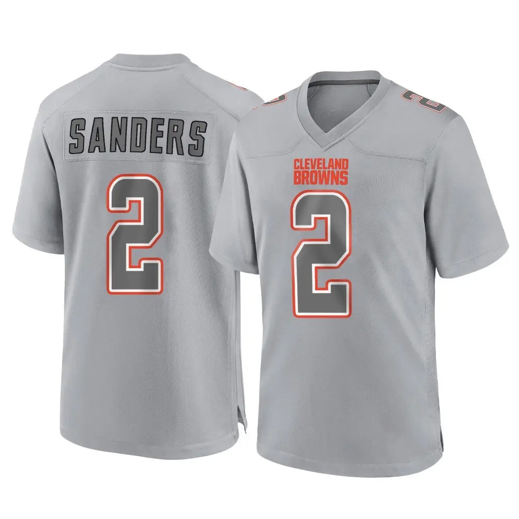 C.Browns #2 Shedeur Sanders Player Gray Atmosphere Fashion Game Gdoa Stitched Jerseys