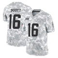 LA.Chargers #16 J.K. Scott Player Arctic Camo Salute To Service Limited Game Gdoa Stitched Jerseys