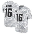 LA.Chargers #16 J.K. Scott Player Arctic Camo Salute To Service Limited Game Gdoa Stitched Jerseys