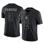 C.Browns #2 Shedeur Sanders Player Black Reflective Home Game Gdoa Stitched Jerseys