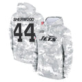 NY.Jets #44 Jamien Sherwood Player Arctic Camo Salute to Service Pullover Hoodies Limited Game Gdoa Stitched Jerseys