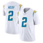 LA.Chargers #2 Elijah Molden Player White Limited Vapor Untouchable Home Game Stitched Jerseys