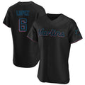 M.Marlins #6 Otto Lopez Player Black Home Limited Elite Fdoa Stitched Jerseys