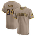 S.Diego Padres #34 Michael King Player Khaki Home Limited Elite Fdoa Stitched Jerseys