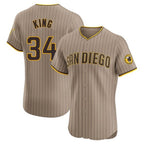 S.Diego Padres #34 Michael King Player Khaki Home Limited Elite Fdoa Stitched Jerseys