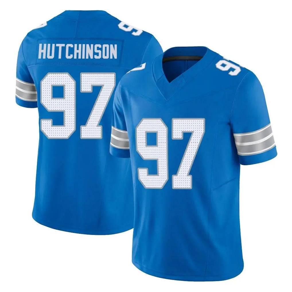 D.Lions #97 Aidan Hutchinson Player Blue Limited Vapor F.U.S.E. Alternate Home Game Gdoa Stitched Jerseys