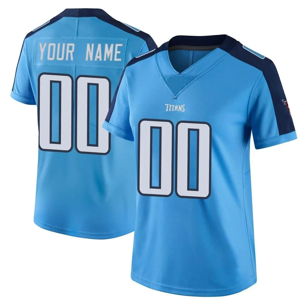 Custom T.Titans Light Blue Limited Color Rush Home Game Any Name & Numbers Gdoa Stitched Jerseys
