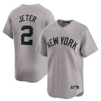NY.Yankees #2 Derek Jeter Player Gray Limited Home Fdoa Stitched Jerseys