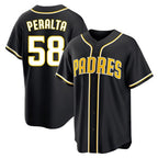 S.Diego Padres #58 Wandy Peralta Player Black 2026 Fashion Home Fdoa Stitched Jerseys