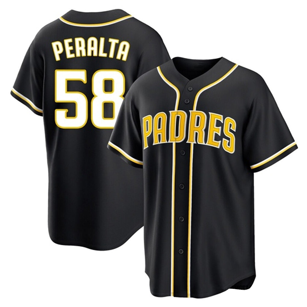 S.Diego Padres #58 Wandy Peralta Player Black 2026 Fashion Home Fdoa Stitched Jerseys