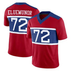 NY.Giants #72 Jermaine Eluemunor Player Red Century Vapor F.U.S.E. Home Game Gdoa Stitched Jerseys