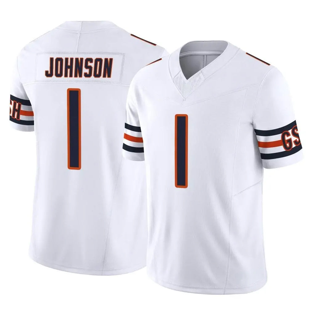 C.Bears #1 Jaylon Johnson Player White Vapor F.U.S.E. Limited Home Game Gdoa Stitched Jerseys