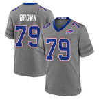 B.Bills #79 Spencer Brown Player Gray Nickel City Home Game Gdoa Stitched Jerseys