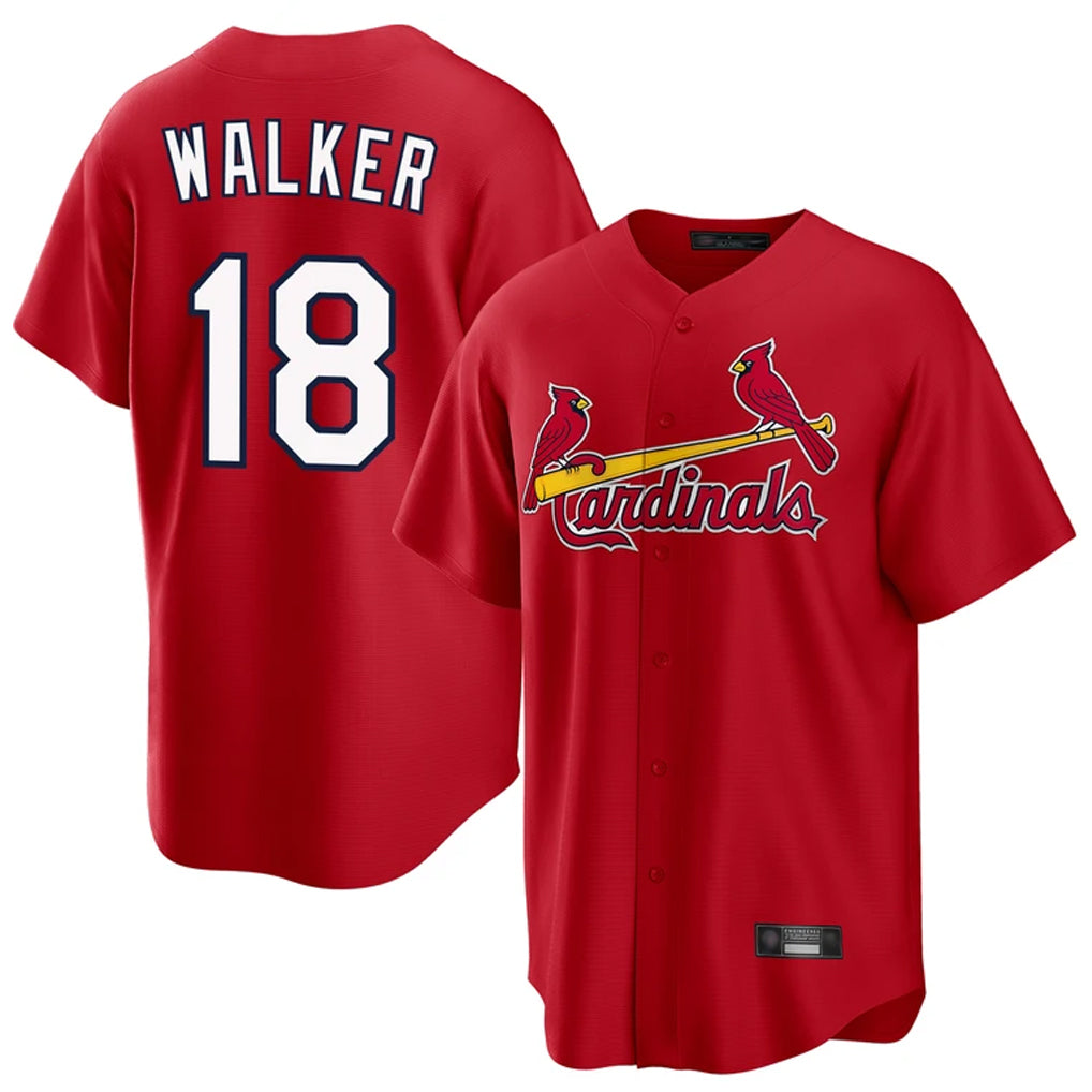 St. Louis Cardinals #18 Jordan Walker Player Red Home Game Fdoa Stitched Jerseys