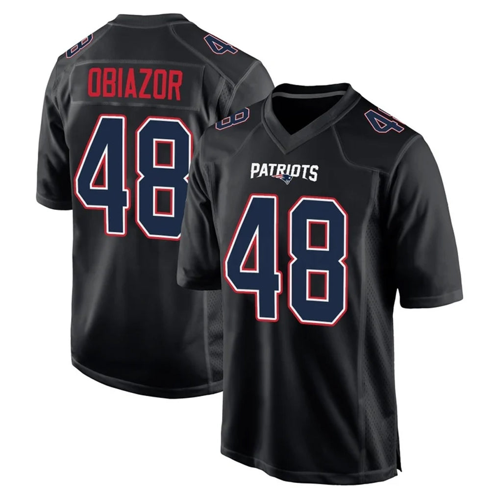 NE.Patriots #48 Namdi Obiazor Player Carbon Fashion Limited Home Game Gdoa Stitched Jerseys