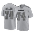 LV.Raiders #74 Kolton Miller Player Gray Atmosphere Fashion Limited Game Gdoa Stitched Jerseys